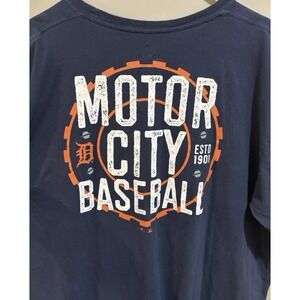 Detroit Tigers Baseball Fanatics 2XL Navy Men's Tshirt Motor City Detroit